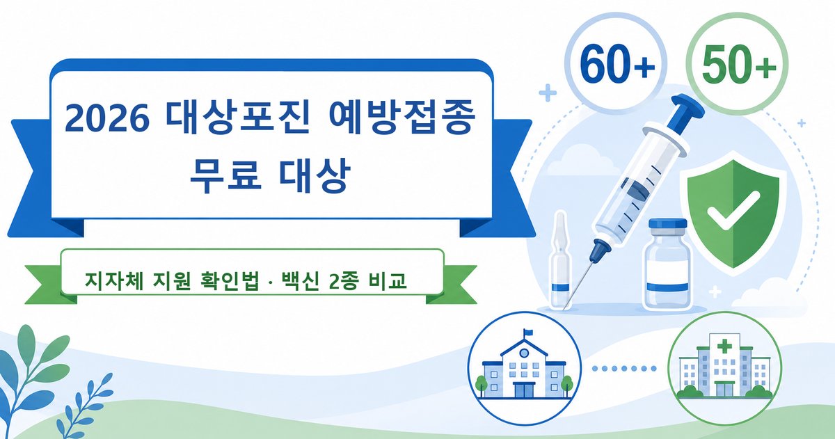 2026 대상포진 예방접종 무료 대상 안내 이미지