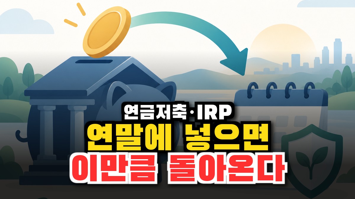 연금저축, 2026년 연말정산의 마지막 카드 — IRP까지 합치면 얼마나 돌려받나 썸네일