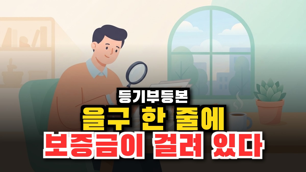 등기부등본 보는 법, 을구 한 줄이 내 보증금을 삼킨다? (근저당·채권최고액 계산) 썸네일