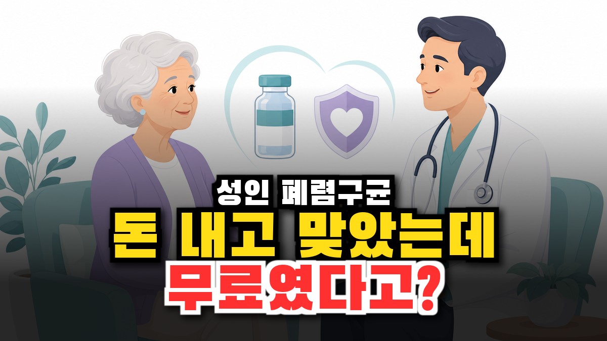 성인 폐렴구균 예방접종, 누가·얼마에 맞나 — 무료 대상·비용·신청 (2026) 썸네일