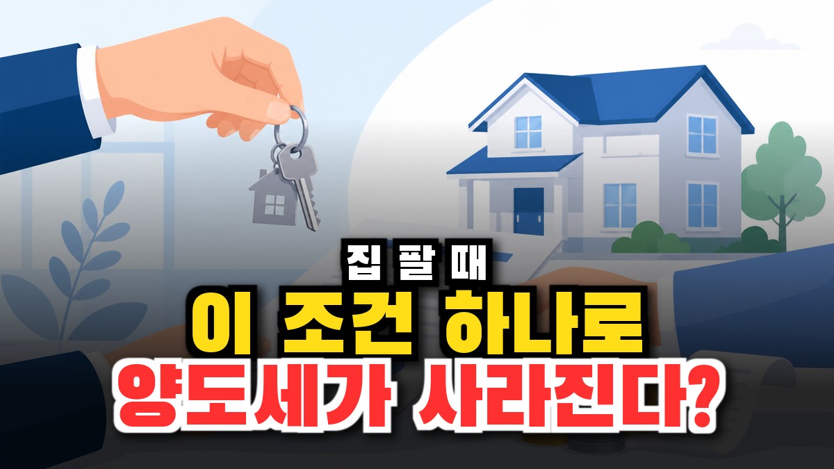 양도소득세, 집 팔 때 얼마 — 1세대1주택 비과세·세율·신고 (2026) 썸네일
