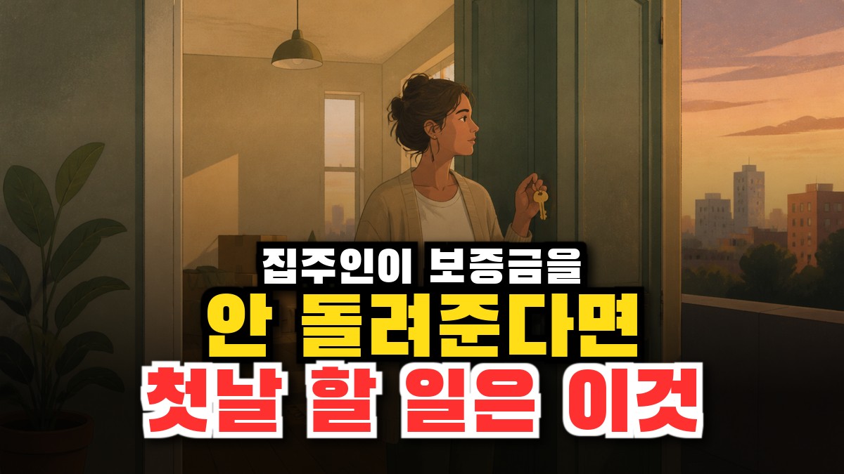 전세보증금 안 돌려줄 때 대응 순서 총정리 (2026년) 썸네일